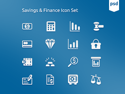Saving And Finance Icon Set free freebie freebies icon icon set icons photoshop psd vector
