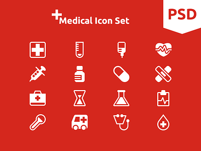 Medical Icon Set free. flat. freebies icon icons medical psd vector