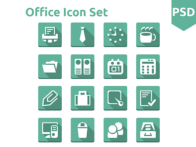 Office icon Set flat free freebies icon icons psd ui