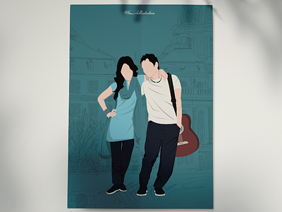 Oh my friend Tribute Poster character illustration design flat illustration friends illustration happy illustration illustration oh my friend poster portraits tamil movie poster the chillustrators wall poster