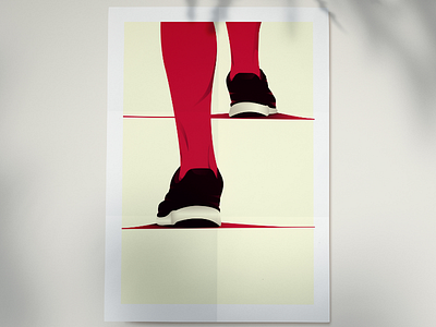 Workout Wall Poster athlete illustration character illustration design flat illustration gym poster illustration leg motivational wall poster sports illustration sports poster the chillustrators wall poster workout poster