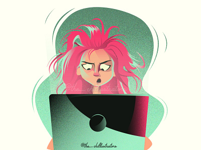 Work From home Scenes character illustration design freelance illustrator girl illustration gradient happy illustration illustration illustrator portrait stress stress illustration the chillustrators ui work from home illustration work illustration