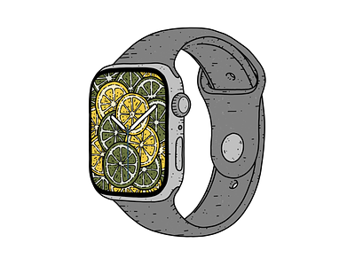 Sour Apple Watch apple apple watch drawing illustration lemon lime mac procreate sour watch