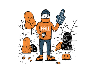 Fall Fan! autumn coffee design fall fan illustration outside procreate sweater sweater weather weather