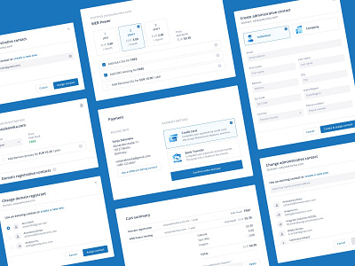 Hosting & Domain Provider Checkout 2020 assign contact blue cart checkout clean contact dashboard desktop domain domain name hosting payment payments provider ux uxui web webapp