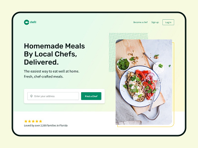 Chefit Personal Chef Landing Page chef chefs clean clean ui cook cooking app creative eating food interface landing landingpage layout minimal personal chef product design uidesign uiux web webdesign