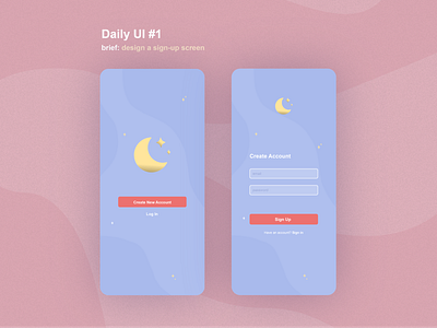 Daily UI Challenge 001 app design illustration ui