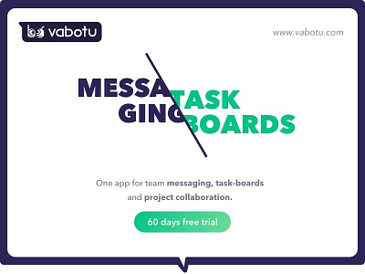 Vabotu does Messaging & Tasks ad ad campaign banner ad design digital ad graphic design ui ui design web ad