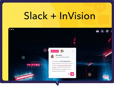 Slack Invision app design banner ad digital ad graphic design mac app ui design web design