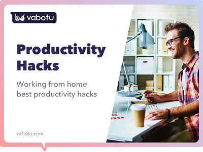 Productivity Hacks Vabotu app design banner ad design digital ad graphic design ui design