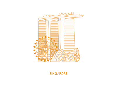 Singapore | Illustration branding flat design geometic illustraion illustrator vector art