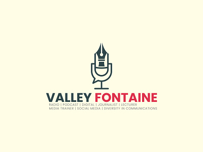 Valley Fontaine logo 3d branding design digital logo graphic design icon illustration logo poscast vector