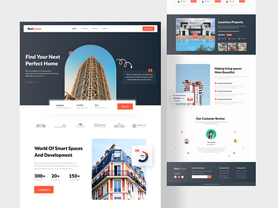 Real Estate Landing Page agency apartments clean ui devsnet homepage homerent house rent website landingpage minimal property finder real estate real estate website ui ux web design website website design