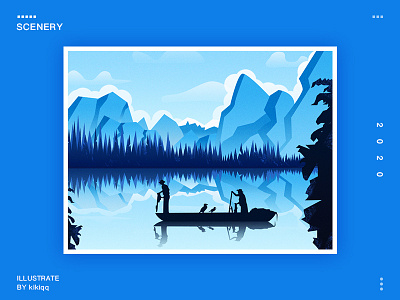 Scenery illustration ui