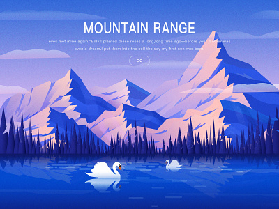 mountain range design illustration ui web