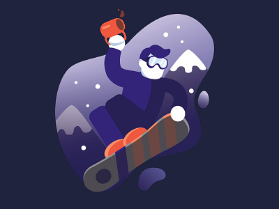 Snowboard charachter design event illustration snowboard winter wintersports