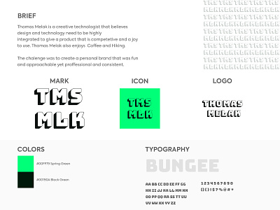 Thomas Melak branding flat icon logo design pattern typography