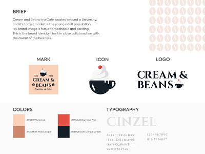Cream And Beans branding design icon logo logo design pattern typography