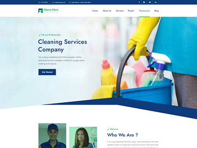 Cleaning Services Agency website cleaning service corporate creative landingpage web page website