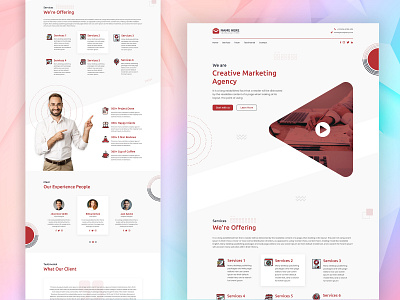 Marketing Agency Landing Page corporate website landingpage psd web template ui ux web page website