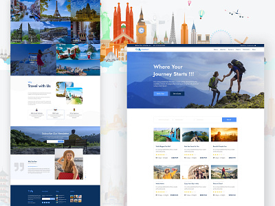 Travel Agency Web UI Landing page landing page tour travel agency ui ux web page website