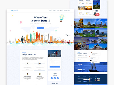 Travel Agency Web UI Landing page