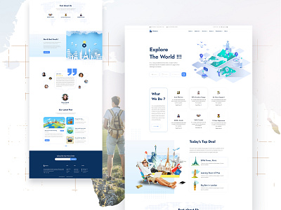 Travel Agency Web UI Landing page