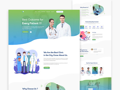 Hospital/Clinic Website Landing Page clinic doctor website hospital template hospital website landing page websites
