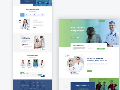 Medical Website UI Design clinic doctor website hospital template hospital website landing page websites