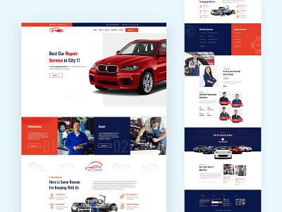 Car/Automobile Maintenance automobile automotive car car dealership landing page website