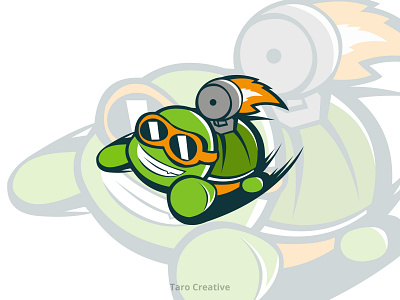 Rocket Turtle adobe ilustrator brand branding glasses icon illustration logo rocket simple turtle turtle power turtles vector