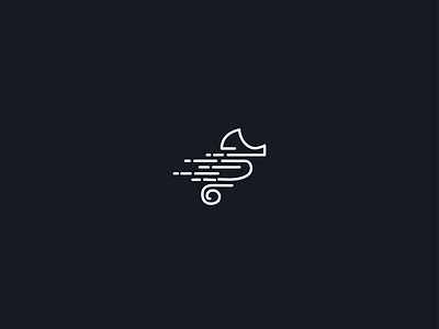 fast seahorses logo animation branding logo sea creature seahorse