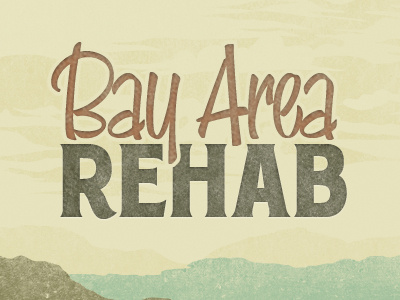 Bay Area Logo textured typography vintage