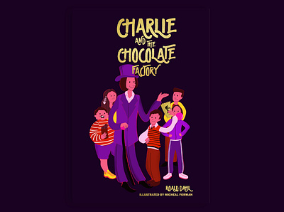BOOK COVER : CHARLIE AND THE CHOCOLATE FACTORY adobedraw art artwork book cover design digital art digital illustration digitalart illustraion illustration procreate