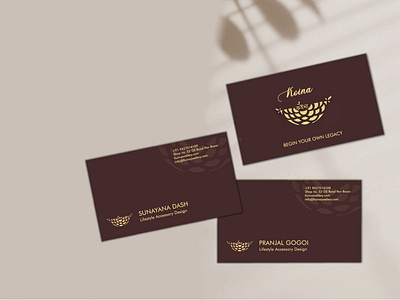 KOINA - visit card - bridal jwellery branding