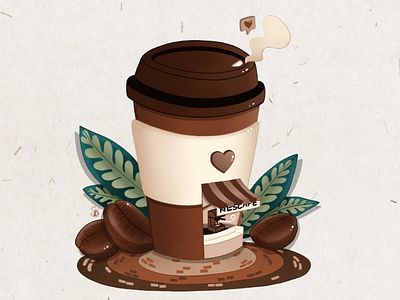 Coffee digitalart illustration