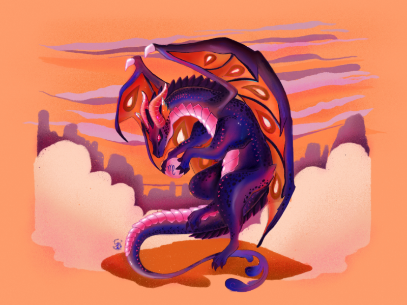 Virgo Dragon by Sunayana Dash on Dribbble