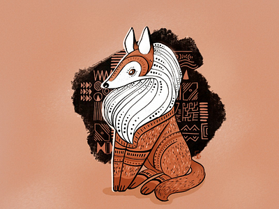 Tribal dog digitalart dog illustration tribal