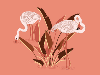 Flamingo animal art artist artwork characterart corn creatureart creaturefeature digitaldrawing digitalillustration draw drawings illustration illustrationoftheday procreate procreateart sketchbook snake traditionalart