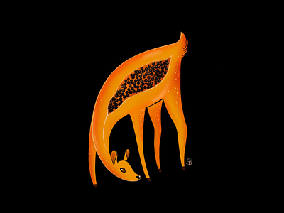 Papaya deer animal art artist artwork characterart corn creatureart creaturefeature digitaldrawing digitalillustration draw drawings huevember illustration illustrationoftheday procreate procreateart sketchbook traditionalart