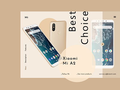 Mi Phone - web page concept branding concept design dribbble logo shot typography ui ux web website