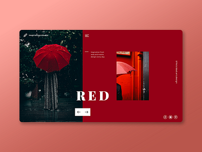 Red Inspiration concept design dribbble shot ui ux web website
