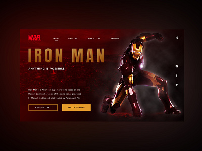 Ironman concept design shot ui web