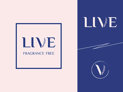 Live Fragrance Free branding fragrance fragrances free illustration live logomark minimal minimalist logo