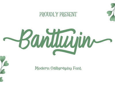 Banttuyin calligraphy cute art design digital product font font awesome font design free font freebie freebies spring vintage font wedding