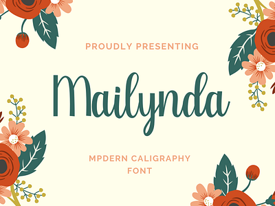 Mailynda branding brochure design calligraphy digital product font design freebies graphic design lovly summer