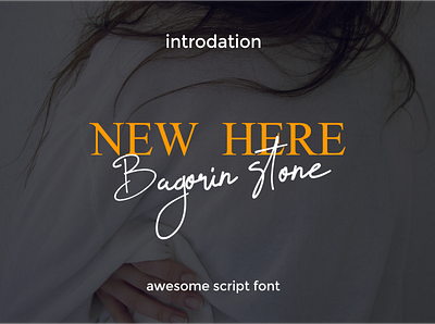 Bagorin stone - script font brochure design design digital product font font awesome font design free font freebie freebies logo modernsans resume cv resume template