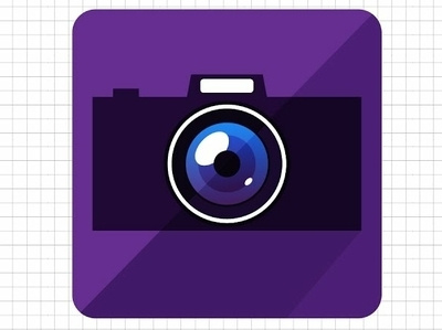 Camera Icon Design using Adobe Illustrator design illustrator