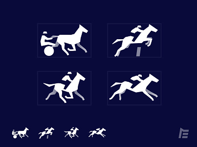 Horse Race Disciplines design icon vector