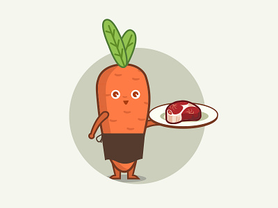 Braised Beef with Carrots beef carrot circle cook icon illustration